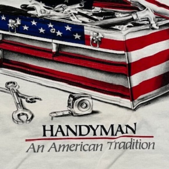 Vintage Handyman An American Tradition‎ White T-shirt Adult Size Medium - Picture 3 of 9